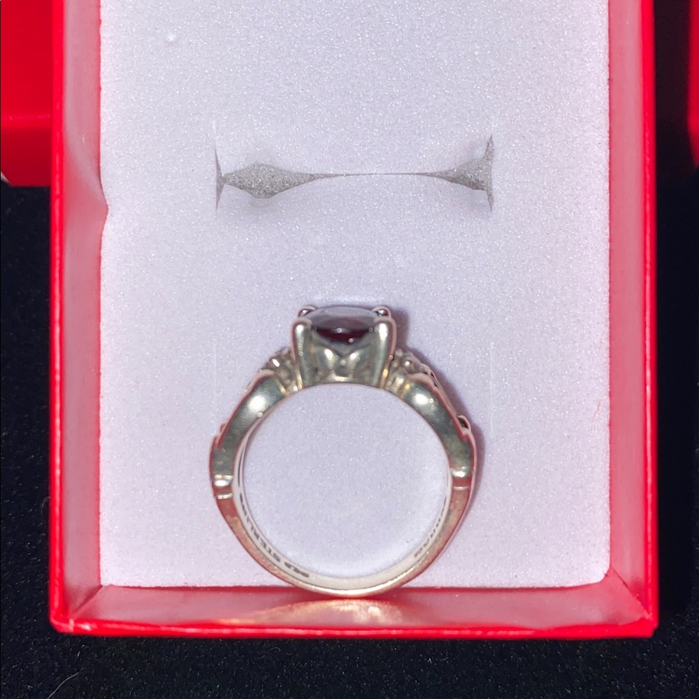 Gorham Sterling Silver & Ruby Ring - image 4